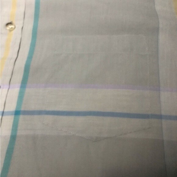 The Fox Collection Men’s Single Needle Short Sleeve Button Up Shirt Gray Size XL - Picture 4 of 5